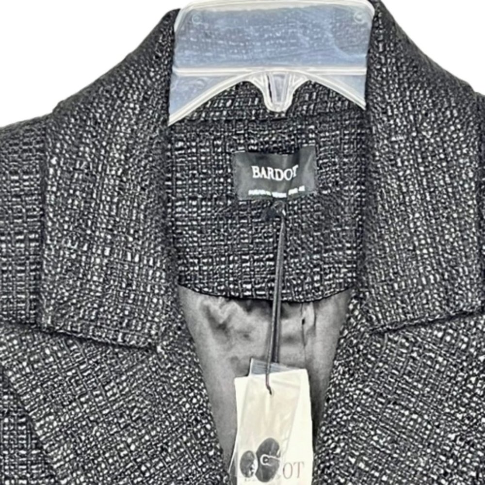 Bardot Ciara Tone on Tone Stripe Blazer - Black - 10L - Picture 6 of 16